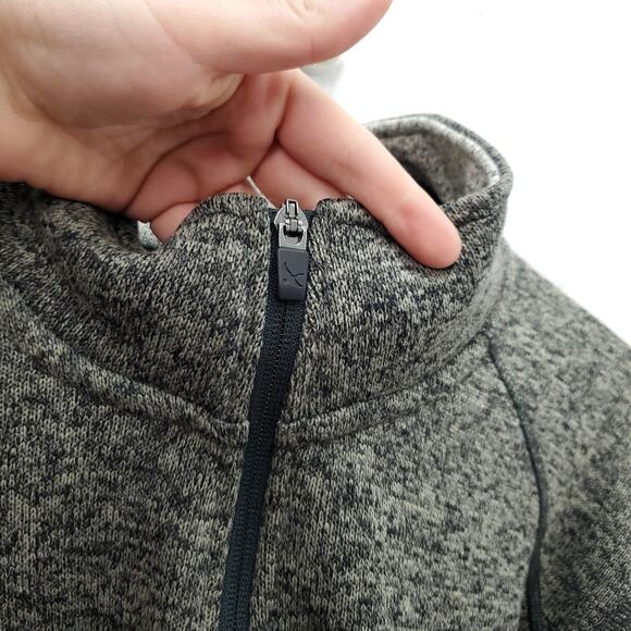 EDDIE BAUER Men's Fleece Pullover Heathered 3/4 Zip Jacket - Picture 5 of 10